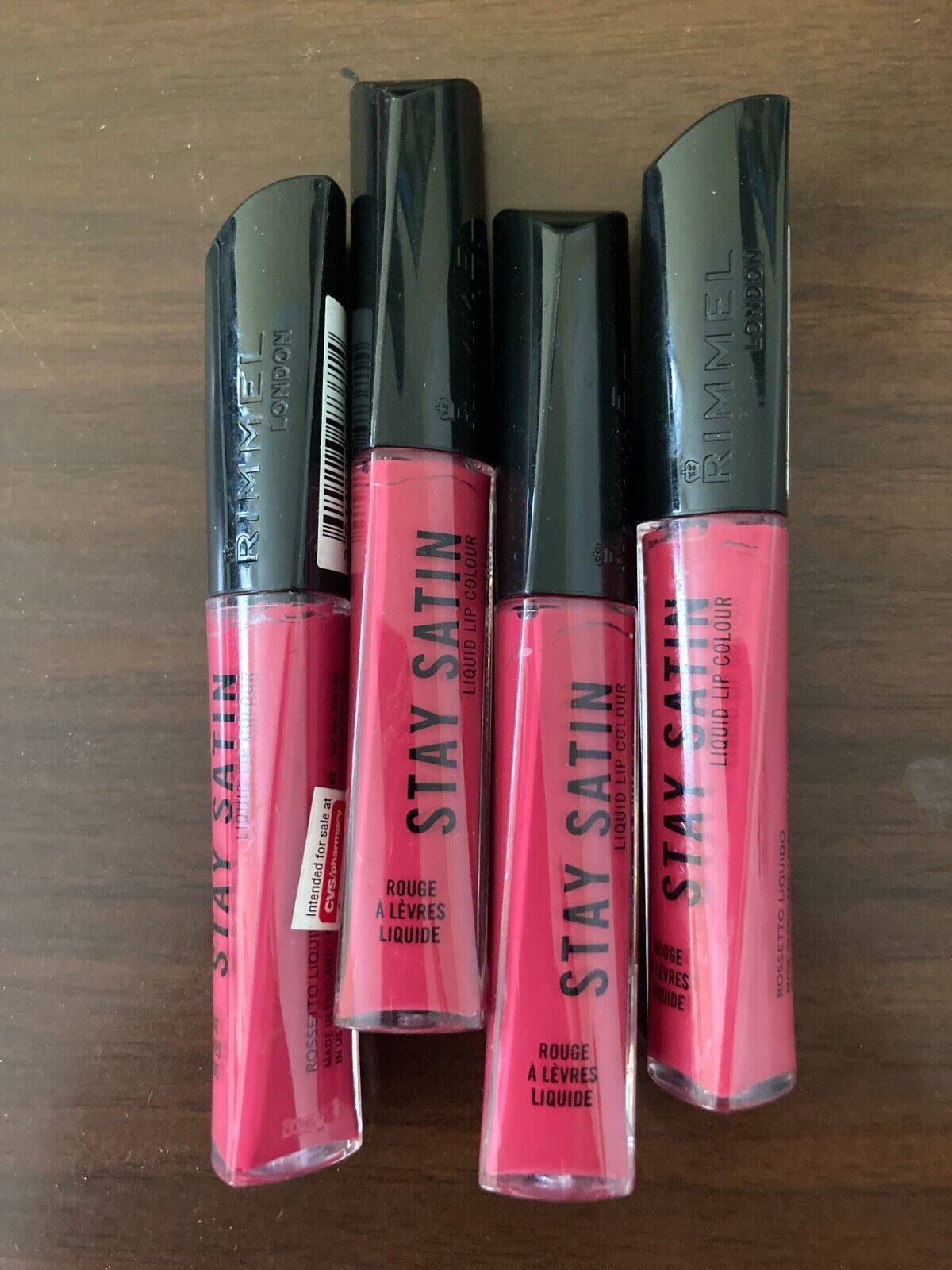Primary image for 4 x Rimmel Stay Satin Liquid Lip Color NEW #400 Obsession Lot of 4