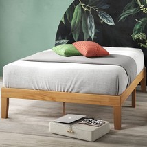 Zinus Moiz Wood Platform Bed Frame, Natural, Twin, Wood Slat Support, No Box - £165.80 GBP