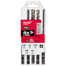 Milwaukee 48-20-7498 5-Piece MX4 4-Cutter SDS-Plus Rotary Hammer-Drill Bits Kit - £57.79 GBP