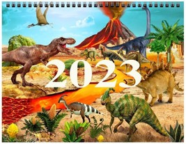 Wall Calendar 2023 for boys &quot;Dinosaur Life&quot; wall calendar  LuLu - £17.65 GBP