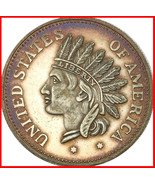 Rare Antique USA United States 1851 One Dollar Indian Head Coin. Explore... - $27.90