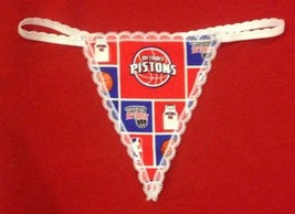 New Womens DETROIT PISTONS Basketball Gstring Thong Lingerie Nba Underwear Panty - £15.17 GBP
