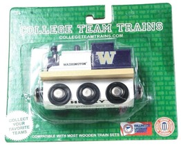 1 Officially Licensed College Team Trains Washington Husky Compatible Wood Train - £15.97 GBP