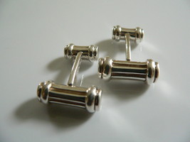 Tiffany &amp; Co Silver Atlas Column Bar Cuff Link Cufflink Rare Gift Love S... - $298.00