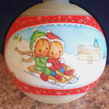 1980 Hallmark Betsey Clark Christmas Glass Ornament 8th in Series 3.25&quot; No Box - £5.90 GBP