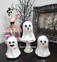 Sweet Treats Halloween MINI Sprinkles Ghost Figurines Tier Tray Decor 3pc - $38.99