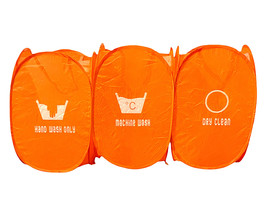 Popup Laundry Hamper Sorter Set of 3 with 2 Wash Bags - £4.77 GBP