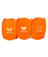 Popup Laundry Hamper Sorter Set of 3 with 2 Wash Bags - £4.73 GBP