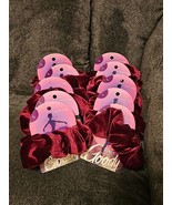 Lot of 10 Scunci Goody VELVET Scrunchies Hair Bows Holiday Purple Maroon... - $24.70