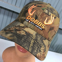 Dobbs Auto Centers God Bless America Camo Antlers Adjustable Baseball Hat Cap - £10.96 GBP