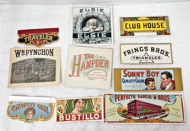 Lot of 10 Antique Cigar Box Tobacco Labels Bustillo Christy Girl Travele... - $14.36