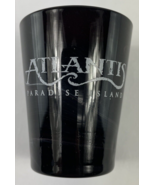 Atlantis Paradise Island Souvenir Shot Glass Black Swirl Glass - LOOK - $16.02 CAD