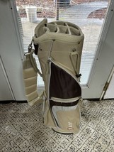 Ram 8 Way Golf Bag Carry Strap Tan W/ Rain Cover - $93.49