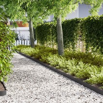 vidaXL Lawn Edgings 50 pcs Black 39.4x0.2x5.9 in Plastic - $602.84 CAD