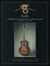 Santa Cruz acoustic guitar company Firefly series 2008 ad 8 x 11 advertisement B - £3.35 GBP