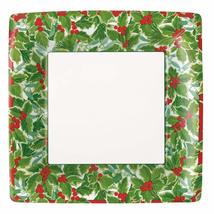 Caspari Holly and Mistletoe Paper Dinner Plates - 16 Count - $19.00