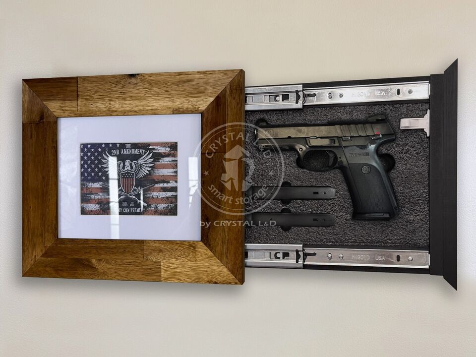 Hidden Storage Photo Frame for Gun and Valuables 14-1/2 x 12-1/2 / Rusti... - $118.80