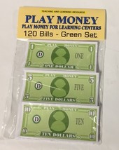 120 Bills - Play Pretend  Money  - Green set - £9.21 GBP