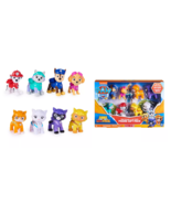 Paw Patrol &amp; Cat Pack Nickelodeon Figure Gift Pack Marshall Chase Sky  B... - £18.87 GBP