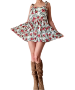 Free People Floral Mini Dress Flowers print Country Dress - £31.14 GBP