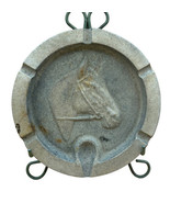 Vintage Handcrafted Cast Aluminum Horse Head Ashtray 9&quot; Patina READ - $22.27