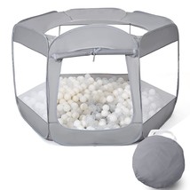 Ball Pit Play Tent For Kids - 6-Sided Ball Pit For Kids Toddlers And Bab... - $47.65