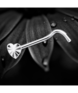 925 Sterling Silver Diamond Cut Heart Nose Stud Screw Pin Elegant Design... - $166.98 MXN