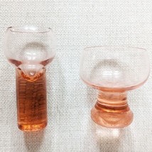 (2) Murano Italy Icet - Weighted Pink Cordials Mid Century Modern Signed Glasses - £39.46 GBP