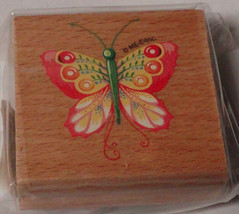 BUTTERFLY Rubber Stamp NEW Summer Craftsmart Wood Mount ME E Inc - £2.39 GBP