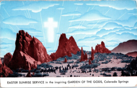 Easter Sunrise Service in the Garden of the Gods Colorado Postcard - £24.07 GBP