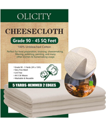 Cheesecloth 4 Pack Cheese Cloth Grade 90 45 Sq Ft 100% Unbleached Cotton - £12.88 GBP