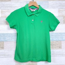 Lilly Pulitzer Baby Polo Tee Green Pima Cotton Stretch Slim Fit Y2K Womens Small - £27.68 GBP