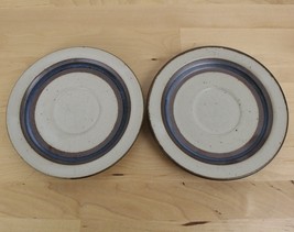 Set Of 2 Otagiri Horizon 6.5&quot; Saucer Plates Mid Century Stoneware Japan - £15.63 GBP