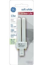 GE Energy Smart 13 W T4 4.84 in. L CFL Bulb Soft White A-Line 2700 K - $9.95