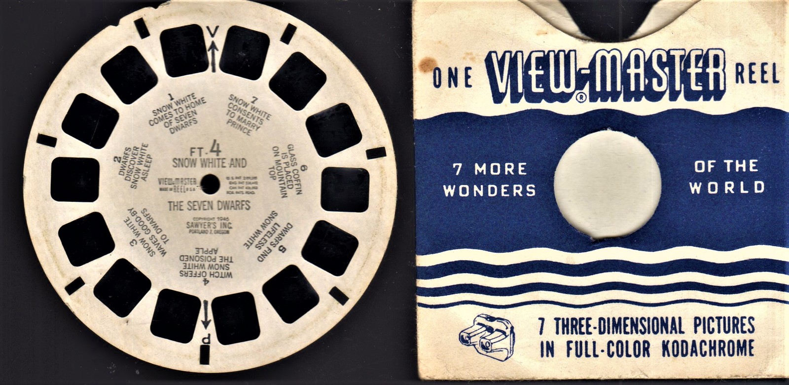 View-Master Reel FT-4, Snow White &amp; The Seven Dwarfs - 1946 - $3.50