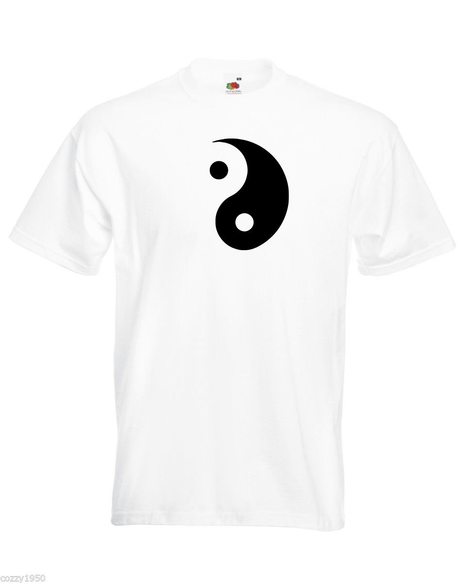 Mens T-Shirt Yin and Yang Symbol, Ethical Symbol Shirt, Taoism Daoism Tshirt - $24.74