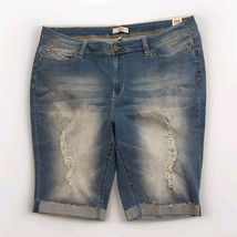 Ymi Wanna Better Butt?  Womens Plus Size 22 Blue High Rise Bermuda Jean ... - $13.86