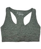 Zella Seamless Sports Bra Top Yoga Racerback Scoop Neck Workout Marled G... - €14,39 EUR