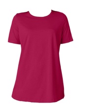 NEW Women&#39;s Perfect Scoop Crewneck T-Shirt Top Short Sleeves Plus Big Size M-6XL - $8.95+