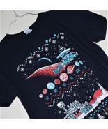 CHRISTMAS / XMAS T-SHIRT sz M ~ WALL-E? SPACE NASA ROBOT SPACESHIP PLANE... - £10.47 GBP