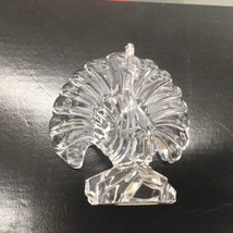 Lead Crystal Peacock Figurine Statue Made In Italy 3.75”Hx3.25”W - £19.53 GBP