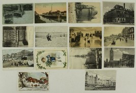 Vintage Lot Postal History Postcards Foreign Travel BELGIUM USA FRANCE 1906-37 - £16.60 GBP