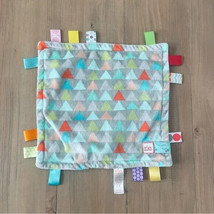 Bright Starts Taggies Lovey Baby Square Sensory Neon Green Gray Triangles Soft - £31.31 GBP