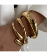 DIEZI 3 Styles Vintage Hip Hop Metal Cuff Bangles Punk Gold Silver - NEW - $9.99