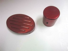 92-00 Honda Civic All Models Billet Radiator Cap & Solenoid Cover Anodized Red - $14.84