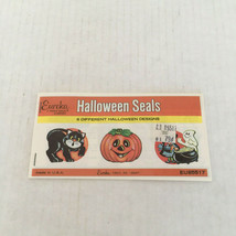 Vintage Eureka Halloween seals book 6 different designs cat ghost whitch pumpkin - $42.52