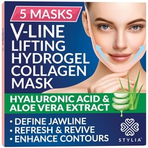 Stylia V-Line Lifting Collagen Face Mask With Hyaluronic Acid &amp; Aloe Ver... - $36.92