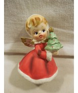 Napco Japan Ceramic Christmas Angel Girl Holding Christmas Tree Figurine... - $485.78 MXN