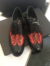 NIB 100% AUTH Dolce&amp;Gabbana Glossed Leather Lace Up Brogue Shoe Sz 36  - $295.02