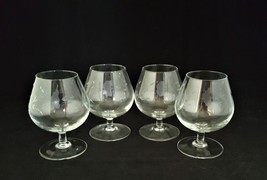 Princess House Crystal HERITAGE 4 1/2&quot; Brandy Glasses Snifters ~ Set of 4 - £34.76 GBP